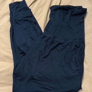 Dark High-Waisted Maternity Joggers